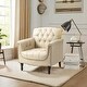 preview thumbnail 66 of 72, Tufted Accent Chair Vegan Leather Armchair for Living Room