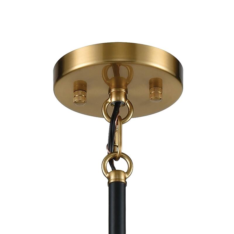 Elk Home Blakeslee Matte Black With Clear Glass 8 Light Chandelier