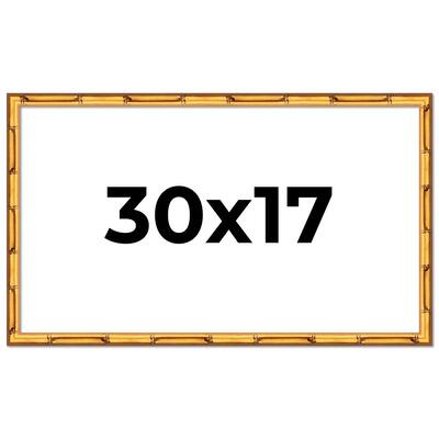 30x17 Frame Gold Bamboo Picture Frame Modern Photo Frame Includes UV Acrylic Shatter Guard Front Acid Free Foam Backing Board