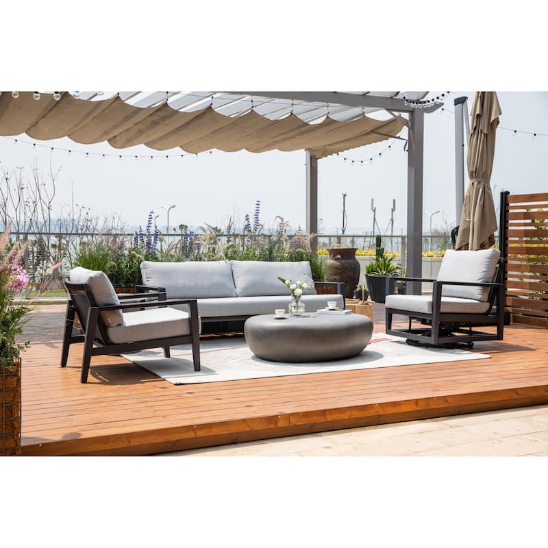 Laguna Powder-Coated Aluminum Swivel Glider Chair with Sunbrella® Cushions