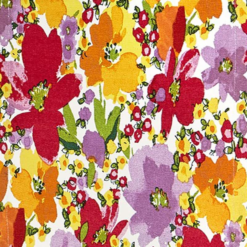 Springtime Floral Pinafore Smock Cotton Apron 2 Pockets, One Size Fits Most, Machine Wash
