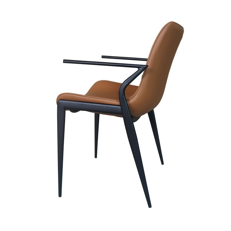 Modrest Osprey Modern Camel Vegan Leather Dining Chair (Set of 2)