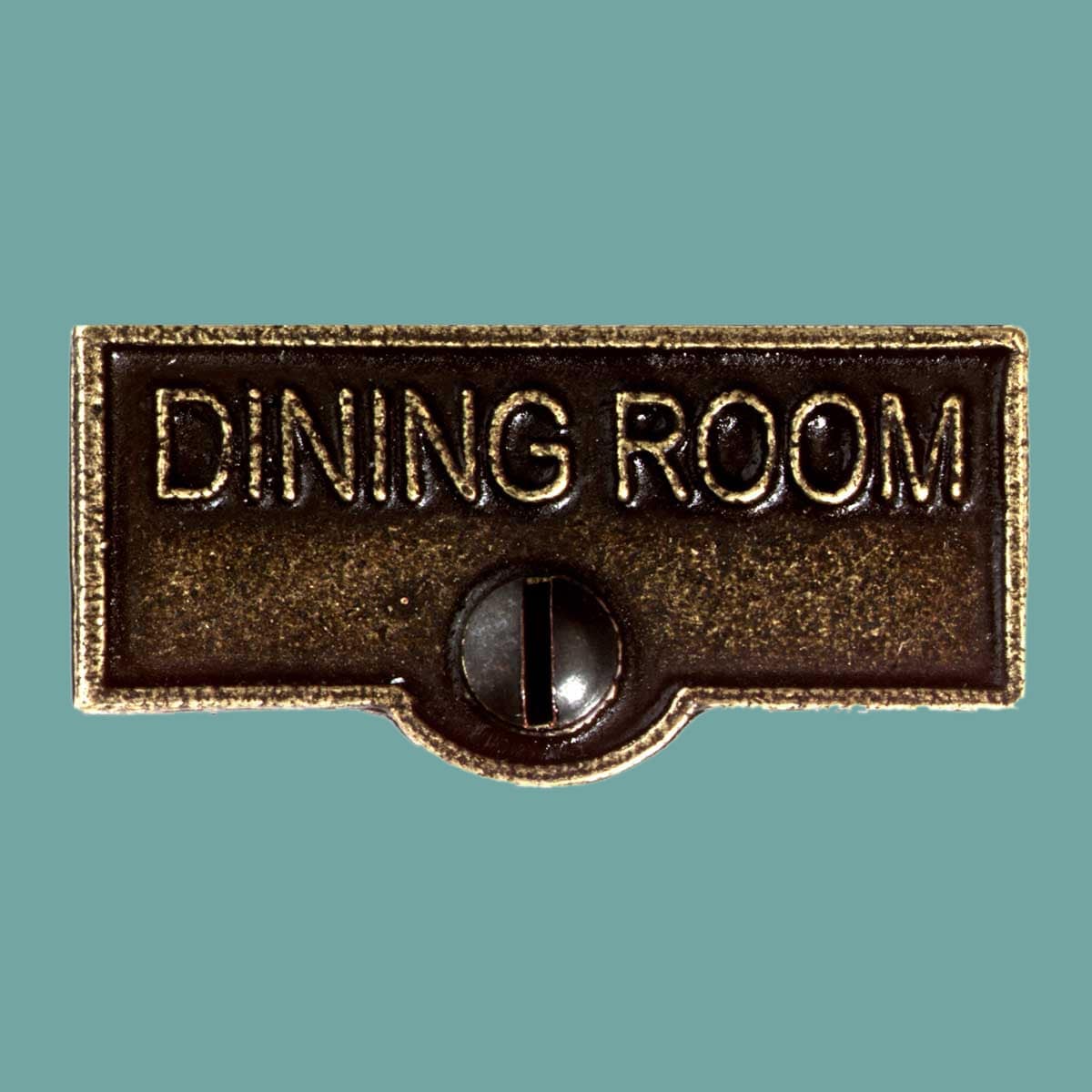 Shop Switch Plate Tags Dining Room Name Signs Labels Cast Brass