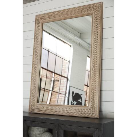 Ashley Furniture Belenburg Washed Brown Accent Mirror - 40"W x 2"D x 52"H