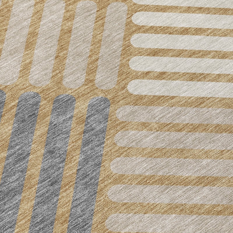 Machine Washable Indoor/ Outdoor Modern Weave Chantille Rug