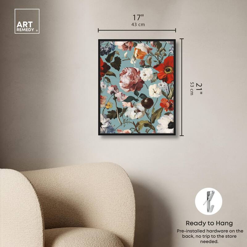 Floral Tapestry I Canvas by Art Remedy