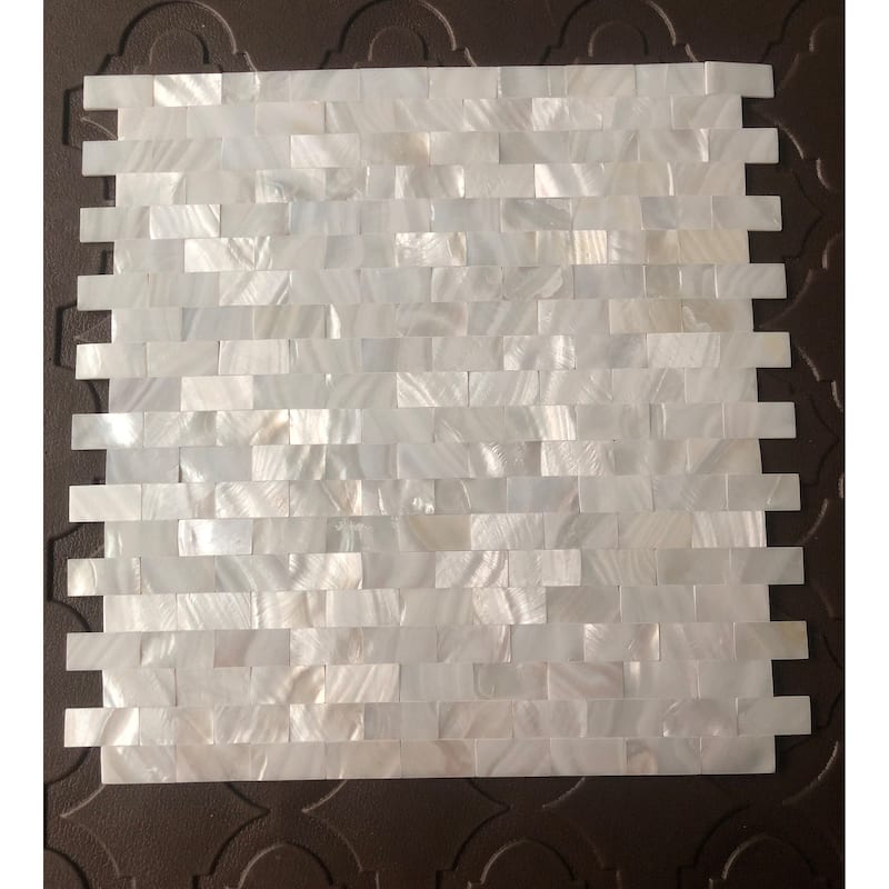 Art3d Mother of Pearl Shell Mosaic Tile for Kitchen Backsplash Seamless12"x12" (10 Tiles)