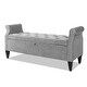 preview thumbnail 41 of 112, Copper Grove Performance Fabric Amalfi Tufted Storage Bench with Rolled Arms