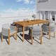 Option Teak Finish+Grey Rope+Grey Cushion