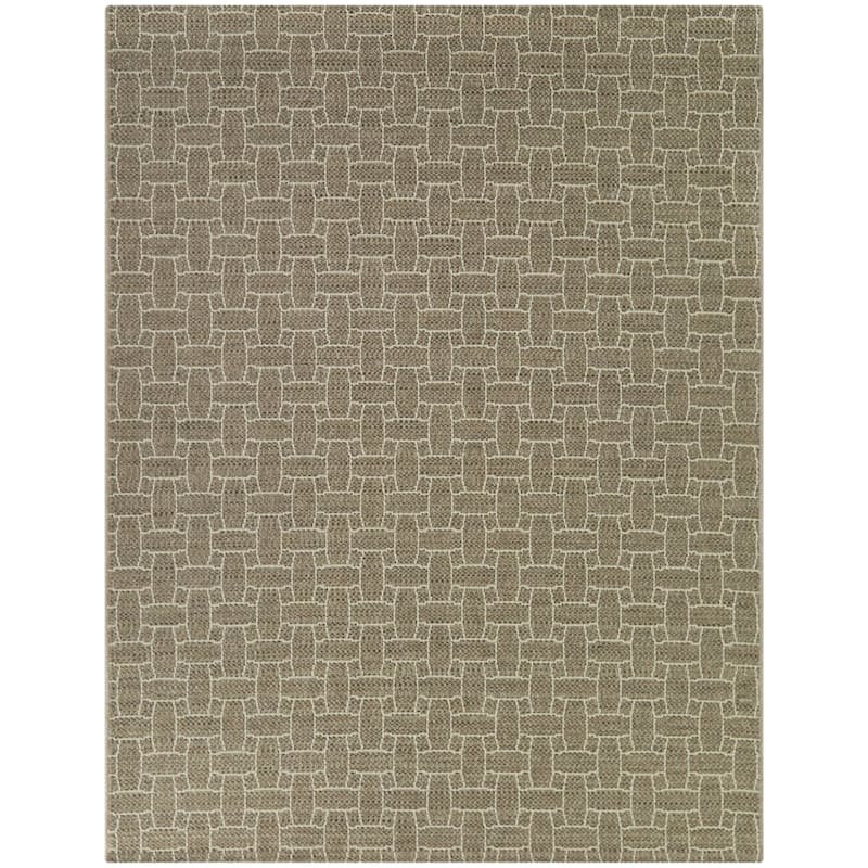 Ericson Transitional Geometric Indoor/Outdoor Area Rug - 7'10" x 10' - Brown