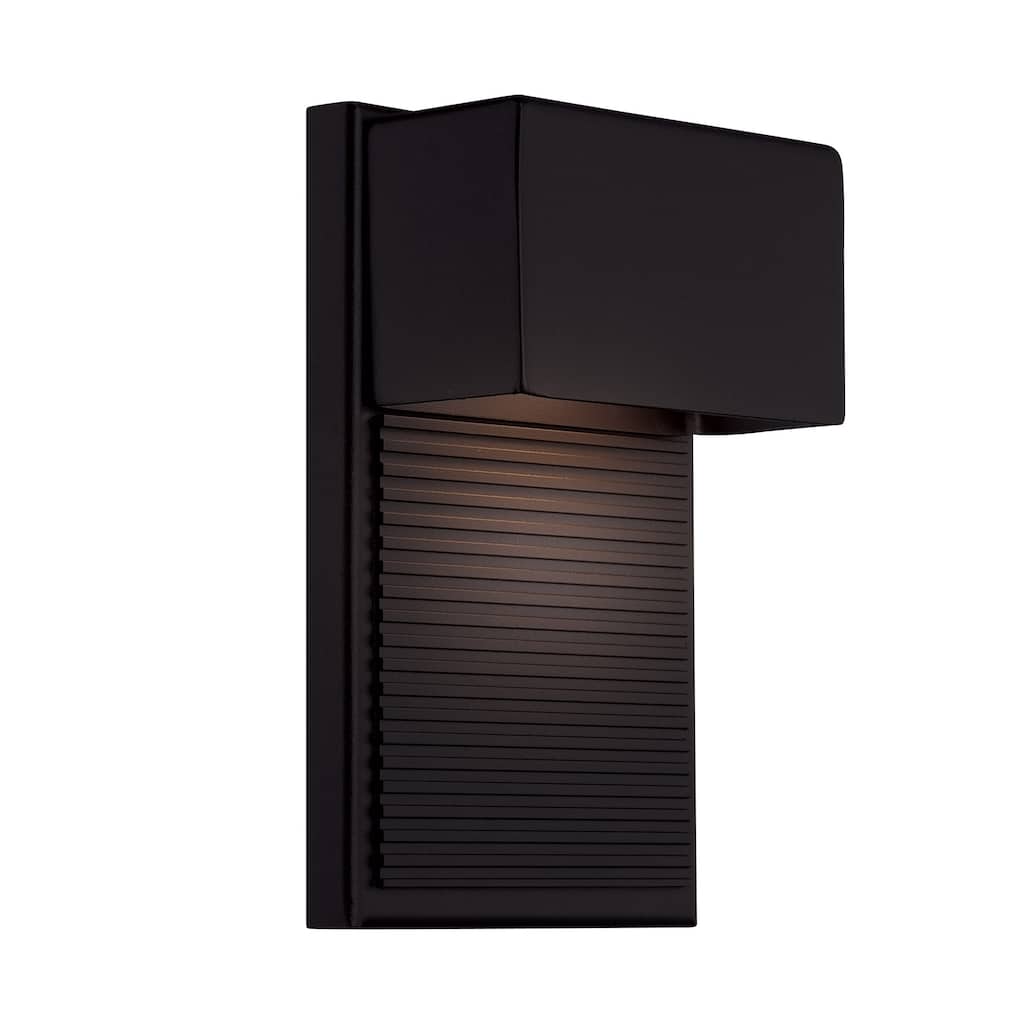 Hiline 8in LED Indoor or Outdoor Wall Light 3000K in Black - 8-inch