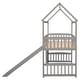 preview thumbnail 20 of 19, Twin Size Loft Bed with Slide, House Bed with Slide, Espresso