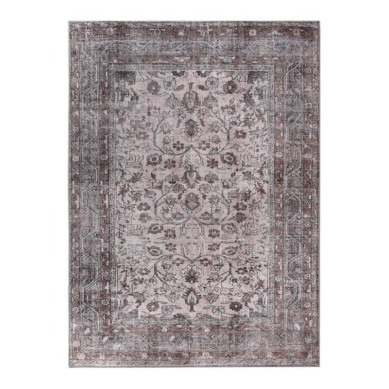 Distressed Floral Medallion Indoor Area Rug or Runner by Superior