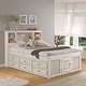 preview thumbnail 1 of 2, OS Home and Office Furniture Model 85221K12-22 Solid Pine Full Captains Bookcase Bed with 12 drawers in Light Ash