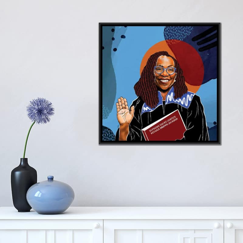 iCanvas "Supreme Court Justice Ketanji Brown Jackson" by Domonique Brown Framed Canvas Print