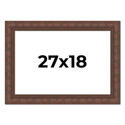 27x18 Frame Pewter Solid Wood Picture Frame Width 1.625 Inches | Interior Frame Depth 0.6875 Inches