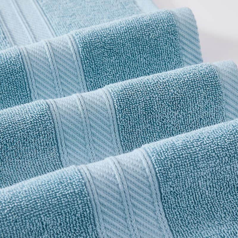 Modern Threads Trefoil Filigree 6 Piece Yarn Dyed Jacquard Towel Set