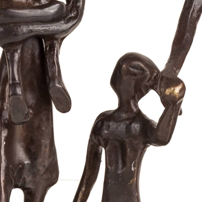 Family of 5 Standing Figurine - 7" - Bronze