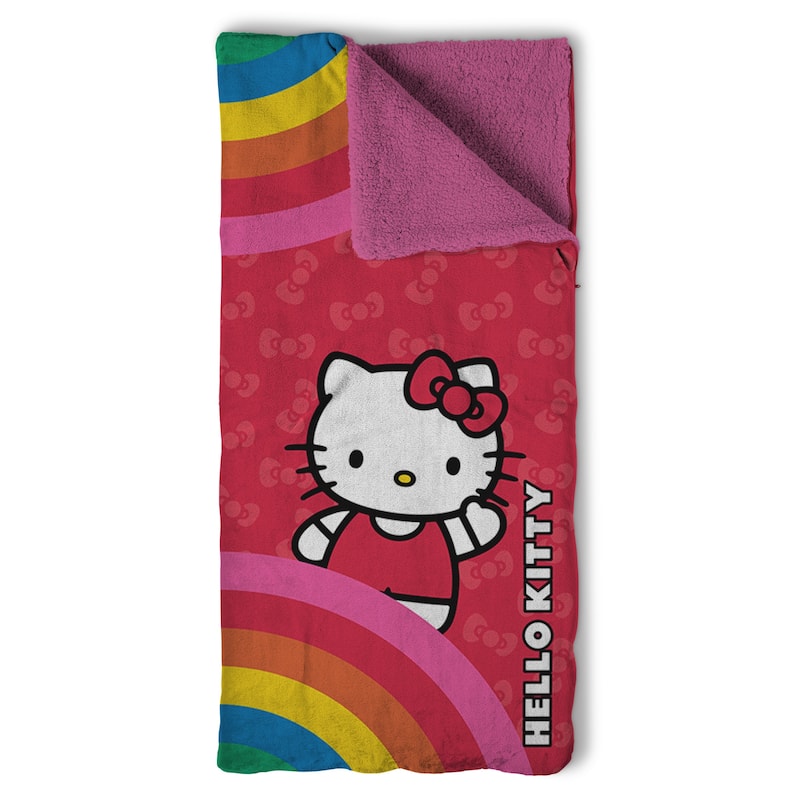 Sanrio Hello Kitty Slumber Kitty Cloud W/Sherpa Slumber Bag