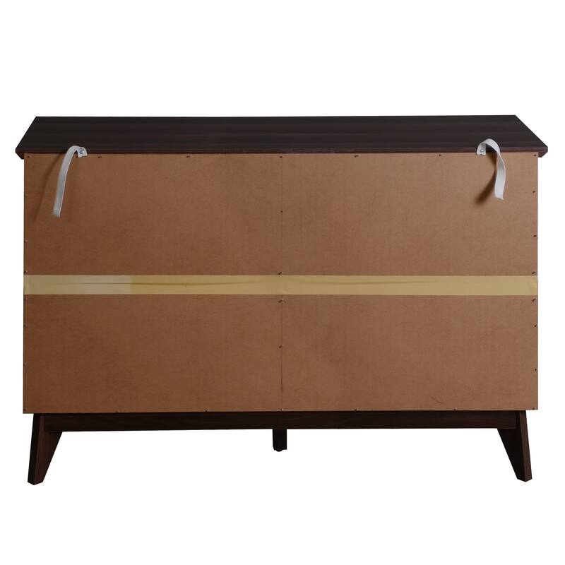 6-Drawer White Wood Dresser