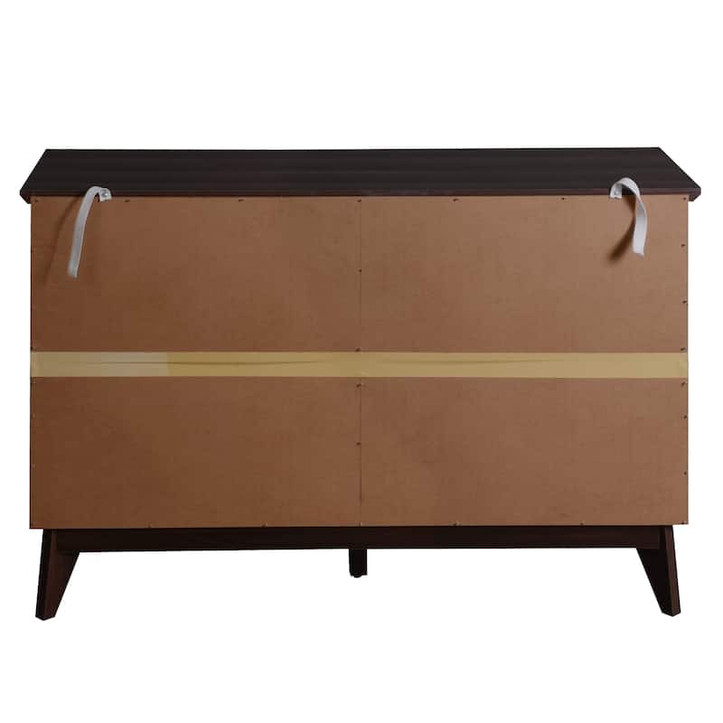 6-Drawer Double Dresser with Wide Drawers,White Dresser for Bedroom, Wood Storage Chest of Drawers