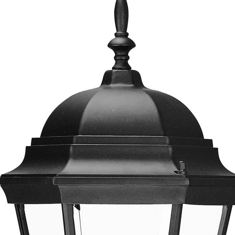Aluminum Swing Arm Lantern Wall Light with Beveled Glass - 10” x 9” x 21.5” (D x W x H)