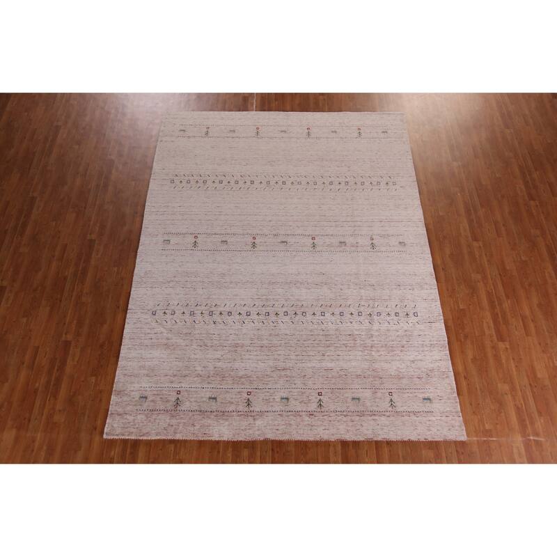 Hand Knotted Oriental 100% Wool Carpet Tribal Animal Pictorial Multi-Colored Gabbeh Area Rug - 11' 5'' X 8' 8''