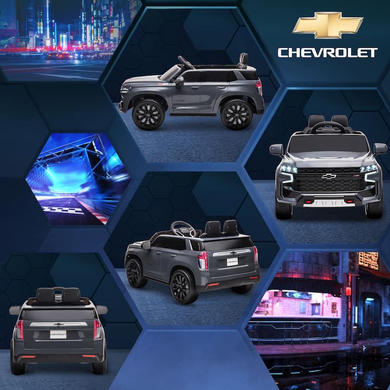 Aosom Chevrolet TAHOE Licensed Kids Ride on Car, 12V Battery Powered Kids Electric Car with Remote Control