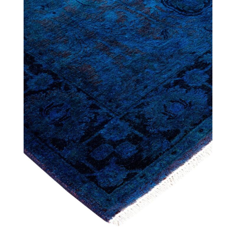 Fine Vibrance One-of-a-Kind Hand-Knotted Area Rug - Blue, 3' 1" x 5' 5" - 3' 1" x 5' 5"