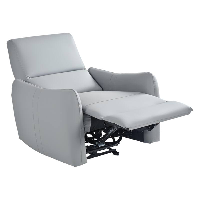 PU Leather Wall Hugger Recliner Chair with USB and Type-C Ports, Power Button Recline, and 330 lbs Capacity