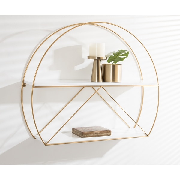 Kate and Laurel Delmar Mid-Century Modern Wall Shelf. Opens flyout.