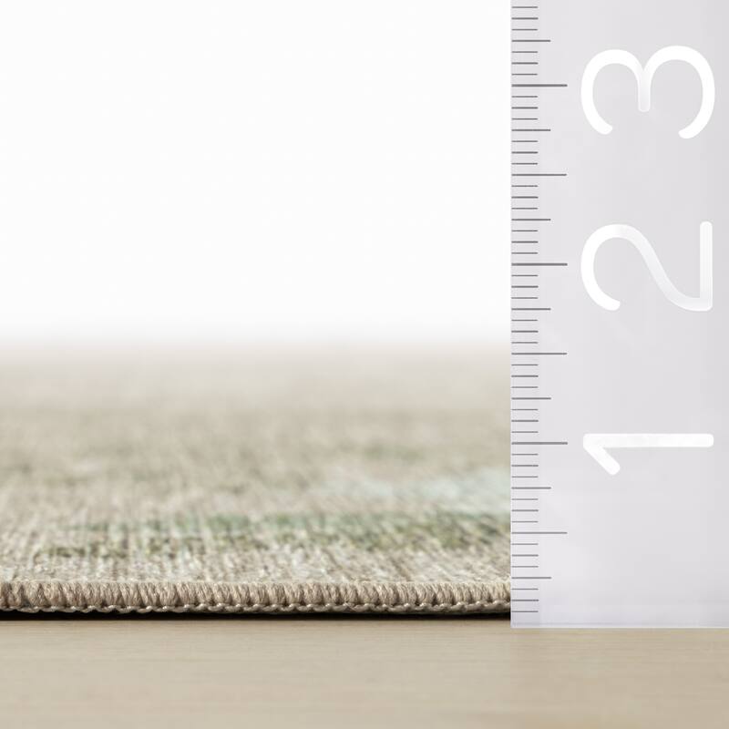 Nuloom Zanessa Floral Farmhouse Washable Area Rug