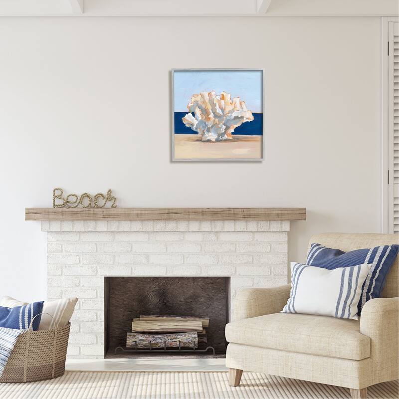 Stupell Coral Still Life Painting Framed Giclee Art Design by Ethan Harper