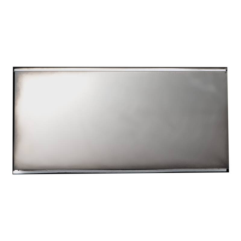 ALFI brand 24 x 12 Black Matte Stainless Steel Horizontal Single Shelf Bath Shower Niche