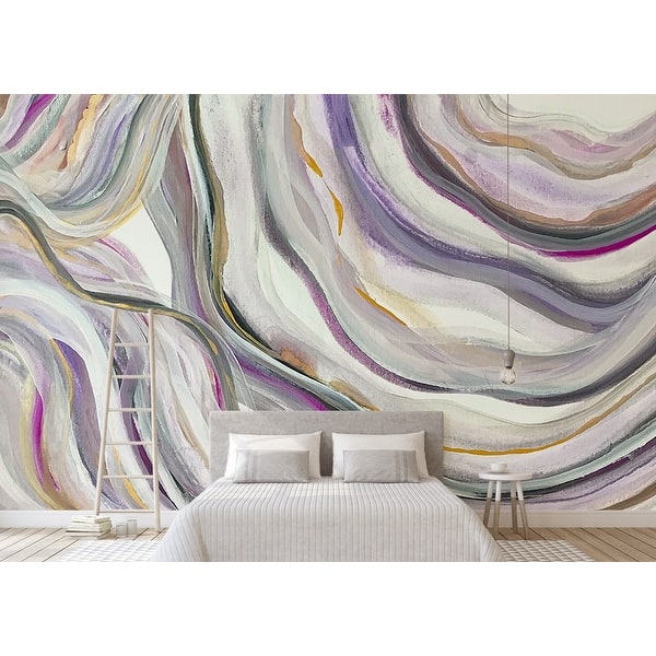 Leaf Wallpaper Abstract Line Wall Mural Geometric Wall Art Minimalist Home Decor Cafe Design Living Room Bedroom