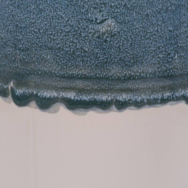 Sagebrook Home Blue Kashion Vase - Stoneware Decor Accent for Modern Living Spaces