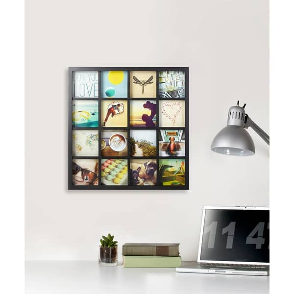 Umbra Gridart Photo Display Frame Overstock 10614125 Measuring 17 x 17 x 1 ¼ inches (43.2 x 43.2 x 3.2 cm). umbra gridart photo display frame