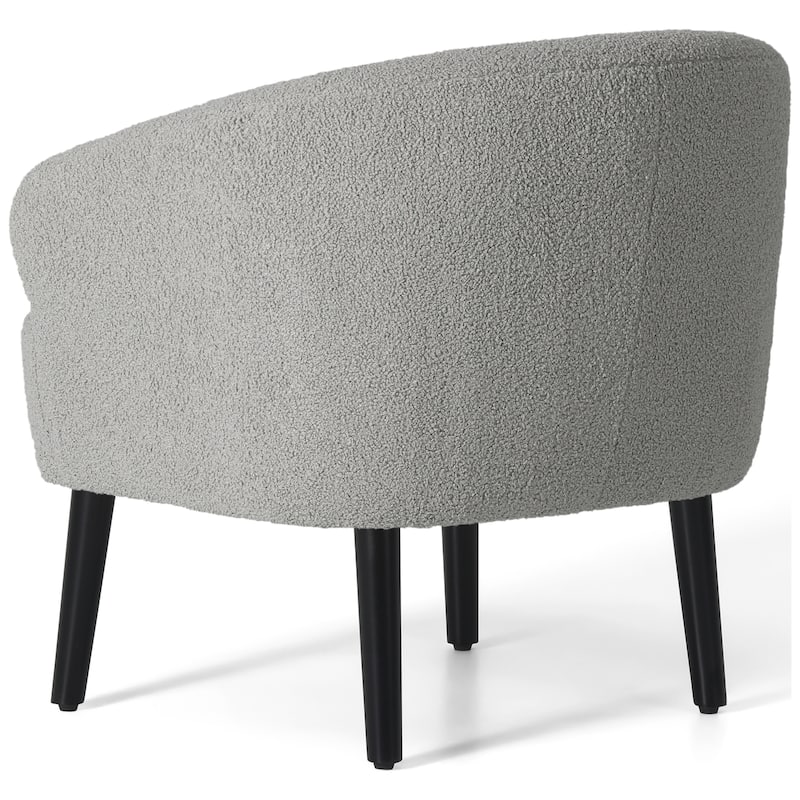 Bayville Sherpa Polyester Upholstered Faux Shearling Barrel Chair - (Set of 2)