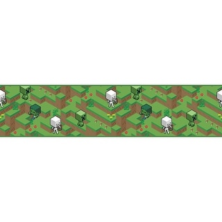 Minecraft Hillside Peel and Stick Border