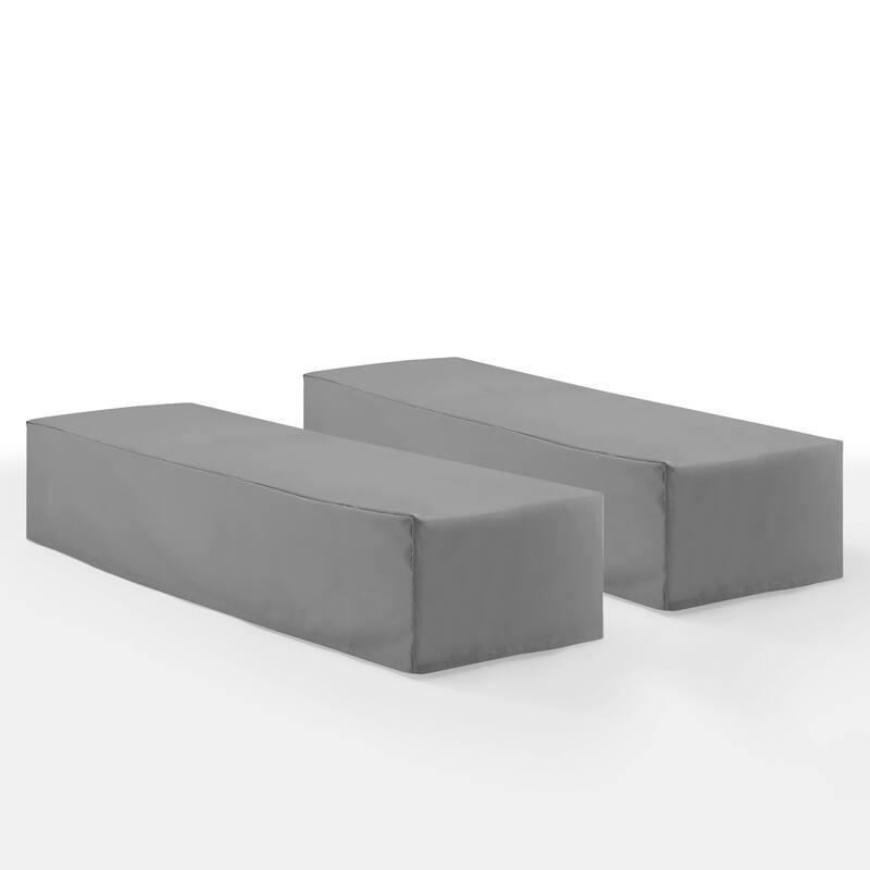 Crosley 2Pc Outdoor Chaise Lounge Furniture Cover Set - Grey