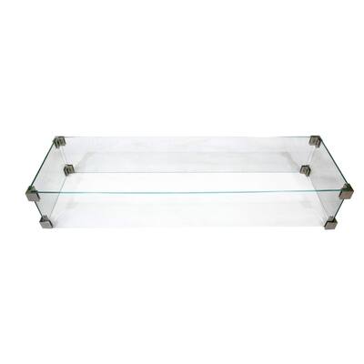 Elementi Outdoor Rectangle Fire Pit Wind Screen 43 x 13"