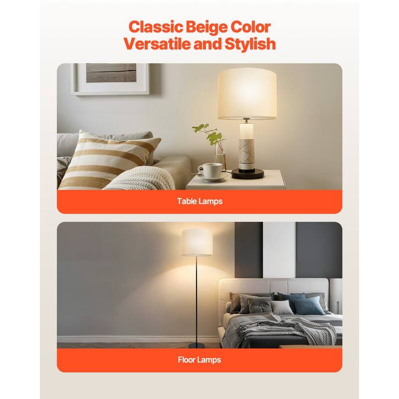 Modern Lamp Shade Set with Harp for Soft Lighting Home Decor