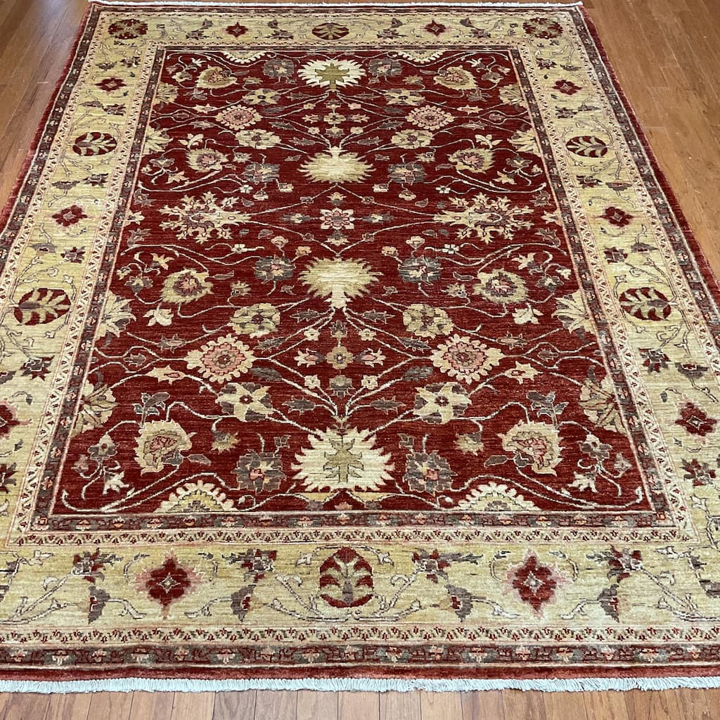 HERAT ORIENTAL Handmade Oushak Wool Rug - 6'9" x 8'8"
