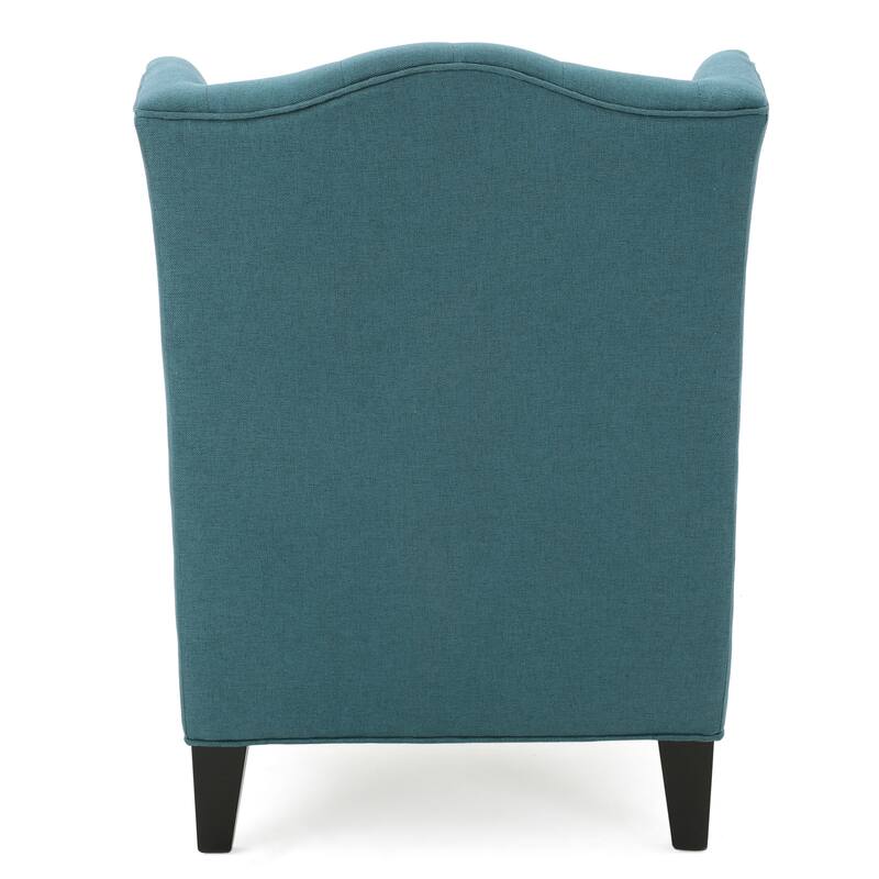 Teal Fabric 27.5" Button Tufted Club Chair