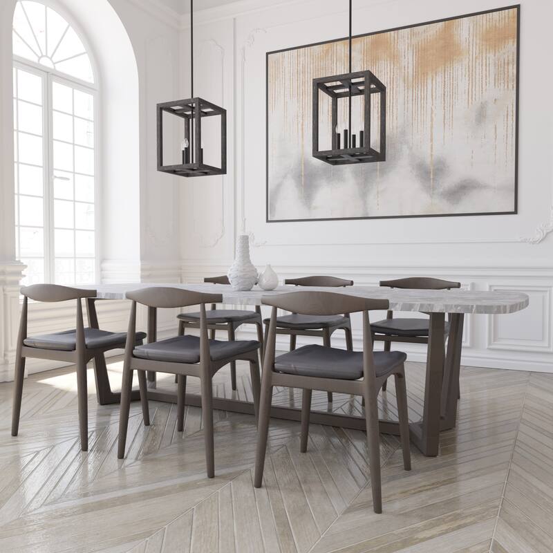 Hunter Squire Manor 12" 4-Light Pendant - Island, Dining Room, Entry - Modern Farmhouse, Transitional, Candle, Caged