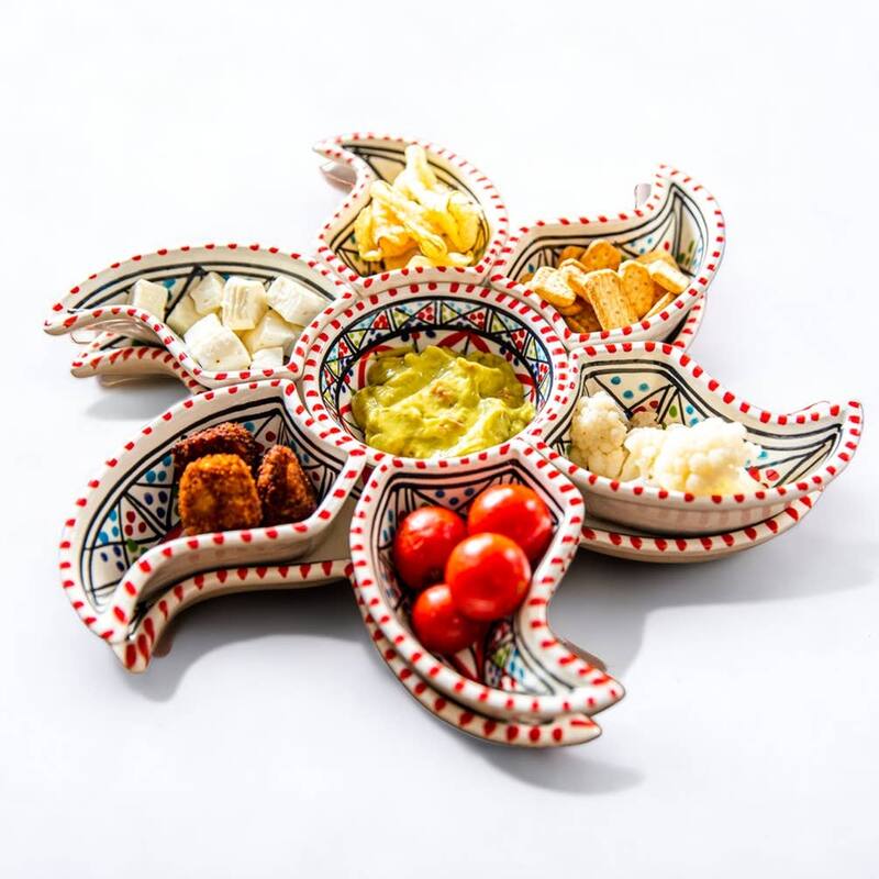 Large Star Set & Serving Platter - Red