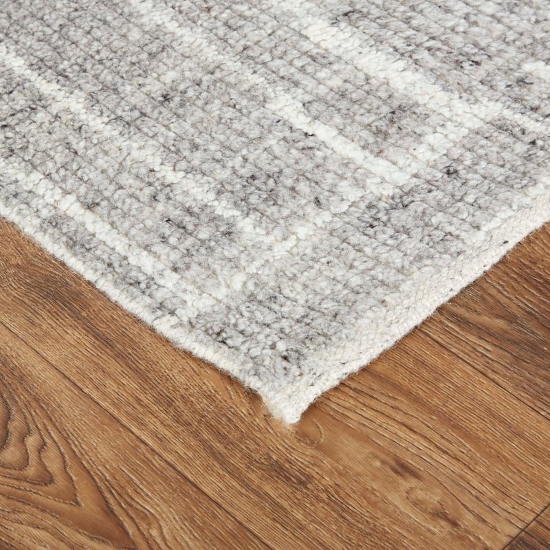 Grand Bazaar Rheed Hand Knotted Checkered Modern Area Rug