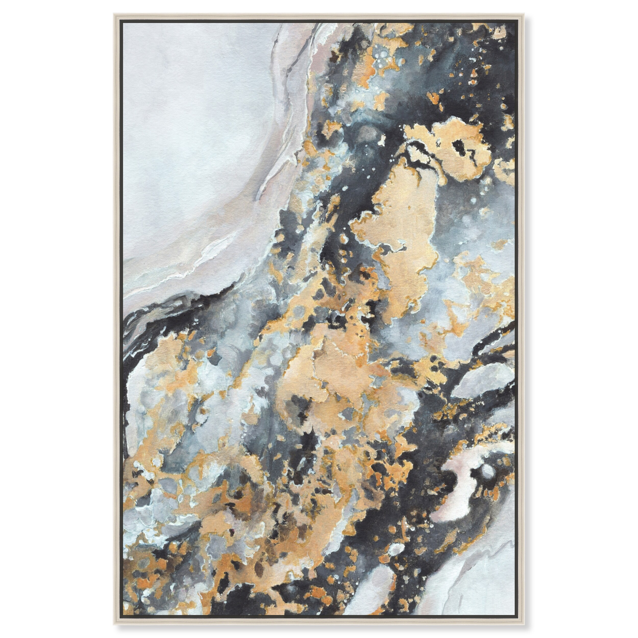 Creative Gold Boho Neutral Abstract Canvas Wall Art by Art Remedy
