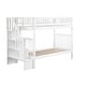 preview thumbnail 4 of 4, Woodland Twin over Twin Solid Wood Staircase Bunk Bed in White