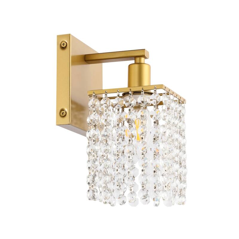 Olivia 1-Light Clear Crystals Wall Sconce